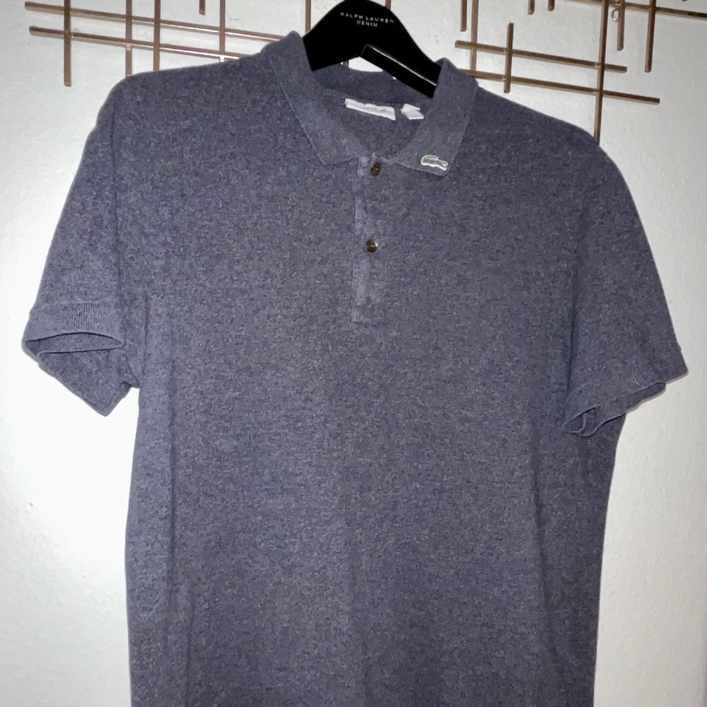 Lacoste Mens XL 6 Classic Fit Gray Polo Shirt w/Croc Logo - Fits like a Large